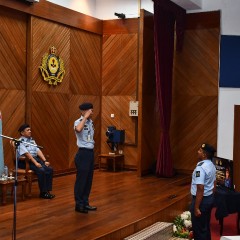 MAJLIS PEMAKAIAN LENCANA TRED DAN PENYAMPAIAN SIJIL SERTA PENUTUP KURSUS BOMBA KELAS II (BASIC AERO FIREFIGHTER) SIRI 62/25